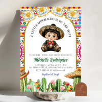 Convite de Churrasco de Bebê Menino Fiesta Mexican