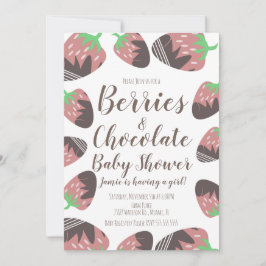 Convite de Churrasco de Bebê Morango de Chocolate
