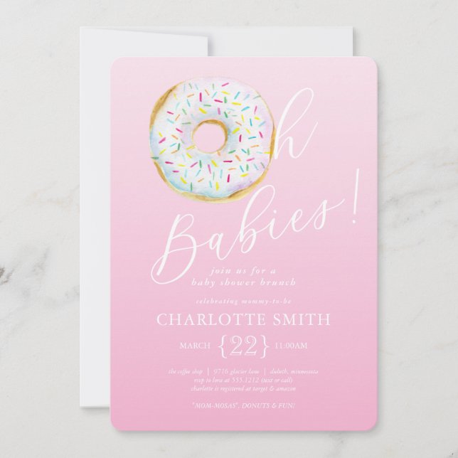 Convite de Churrasco de Bebê para Donut Múltiplos (Frente)