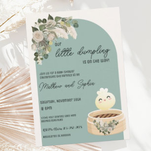 Convite de Churrasco de Bebê Sage Boho Little Dump