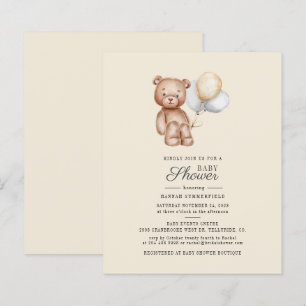 Convite de Churrasco de Bebê Urso Balões Orçamento