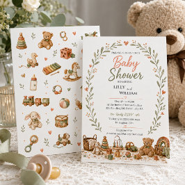 Convite de Churrasco de Brinquedos para Bebê Boho