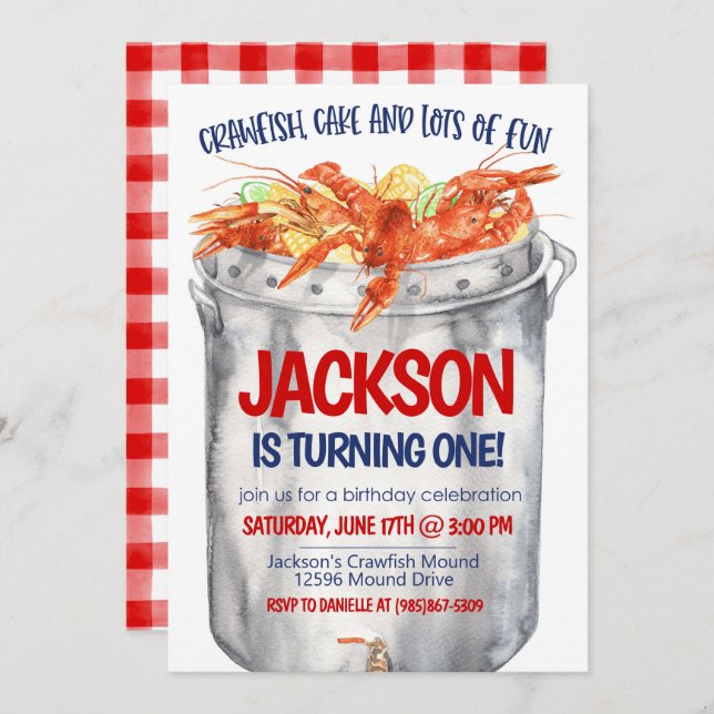 Convite de Churrasco de Casais de Lagostim (Frente/Verso)