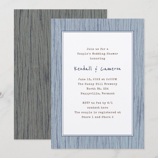 Convite de Churrasco de Casamento de Pares com Tex (Frente/Verso)