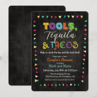 Convite de Churrasco de Casamento Taco & Tequila