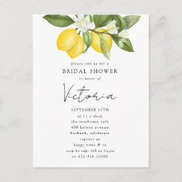 Convite de Churrasco de Noivado de Limões Citrinos