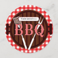 Convite de Churrasco de Xadrez Country BBQ