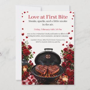 Convite de Churrasco do Dia dos Namorados Amor à P
