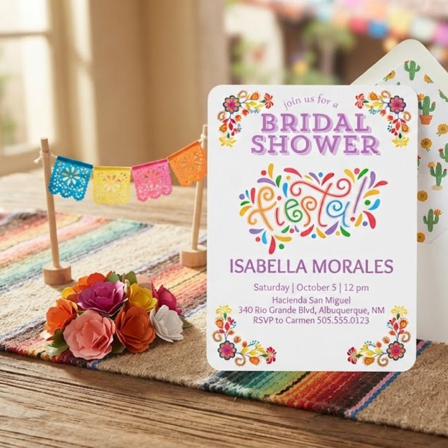 Convite de Churrasco Floral Fiesta Mexicana para C (Criador carregado)