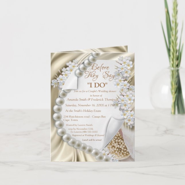 Convite de Chuva de Bebê em Seda Marfim, Verde, Az (Frente)