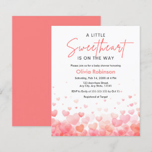 Convite de Chuvada de Bebê A Little Sweetheart com