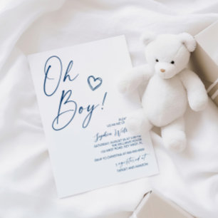 Convite de Chuvada de Bebê Azul Moderno