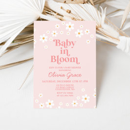 Convite de Chuvada de Bebê Baby in Bloom Rosa