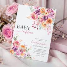 Convite de Chuvada de Bebê Baby in Bloom | Rosa Be