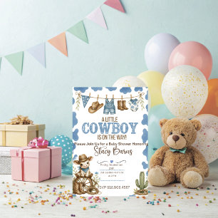 Convite de Chuvada de Bebê Cowboy 