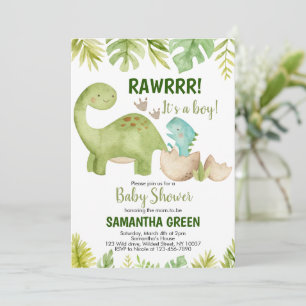 Convite de Chuvada de Bebê Dinossauro