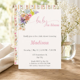 Convite de Chuvada de Bebê Floral Baby in Bloom