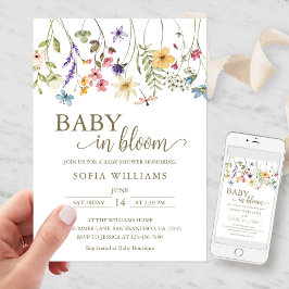 Convite de Chuvada de Bebê Flores Silvestres Baby
