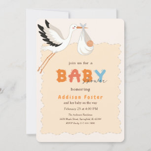 Convite de Chuvada de Bebê Oh Baby Modern Stork Sp