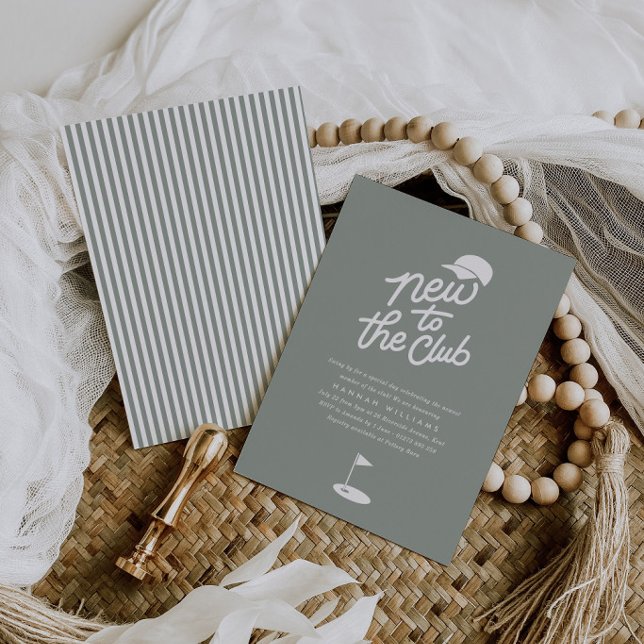 Convite de Chuvada de Bebê para o Clube de Golfe (Zazzle New to the Club Golf Baby Shower Invitation)