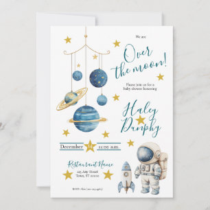 Convite de Chuvada de Bebê Pequeno Astronauta