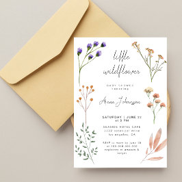 Convite de Chuvada de Bebê Quadro Floral Boho Wild