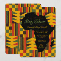 Convite de Chuvada de Bebê Tribal Africano