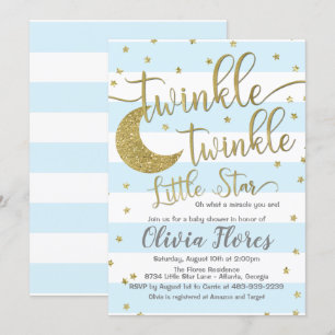 Convite de Chuvada de Bebê Twinkle Twinkle Little 