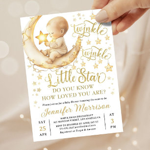 Convite de Chuvada de Bebê Twinkle Twinkle Little