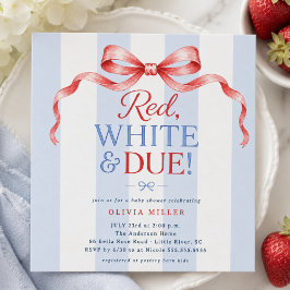 Convite de Chuvada de Bebê Vermelho Branco & Devid