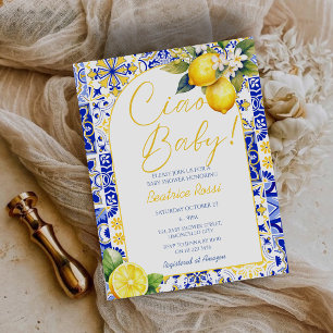 Convite de Chuvaveiro Ciao Baby Amalfi com Orçamen