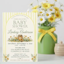 Convite de Chuveiro de Bebê Little Honey Baby Show