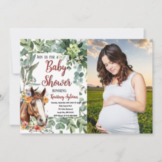 Convite de Chuveiro de Bebê Personalizado com Foto