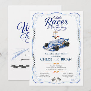 Convite de Chuveiro de Berço Little Racer 