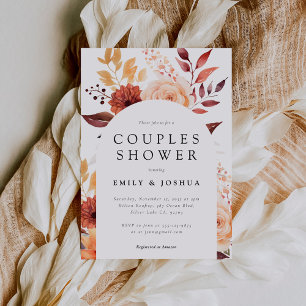 Convite de Chuveiro de Casais Boho Floral de Outon