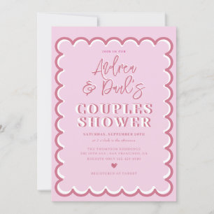 Convite de Chuveiro de Casais Retrô