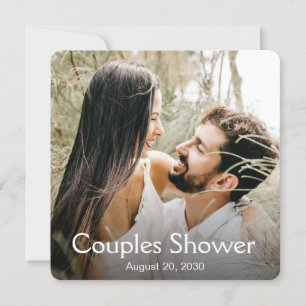 Convite de Chuveiro de Casal com Foto Moderna