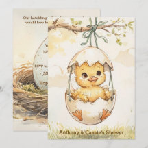 Convite de Chuveiro de Download Digital Baby Duck