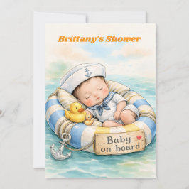 Convite de Chuveiro de Download Digital Baby on Bo
