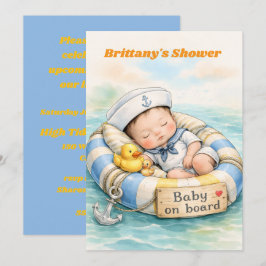 Convite de Chuveiro de Download Digital Baby on Bo