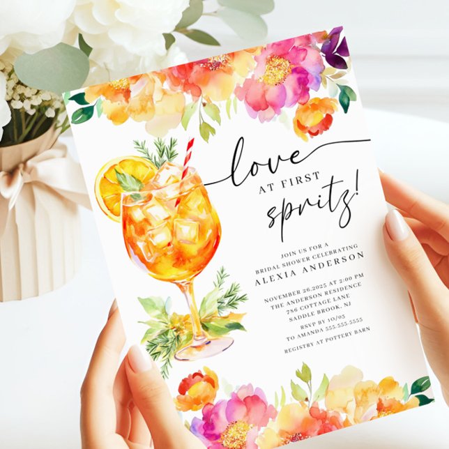 Convite de Chuveiro de Noiva Amor à Primeira Sprit (Criador carregado)