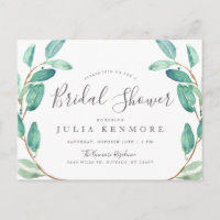 Convite de Chuveiro de Noiva Bayou Botânico