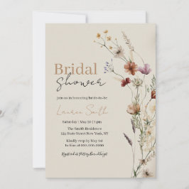 Convite de Chuveiro de Noiva Boho Wildflower