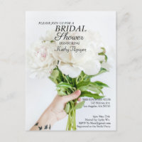 Convite de Chuveiro de Noiva Cartão Postal