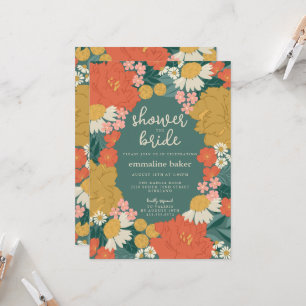 Convite de Chuveiro de Noiva com Buquê Floral