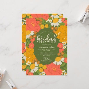 Convite de Chuveiro de Noiva com Buquê Floral