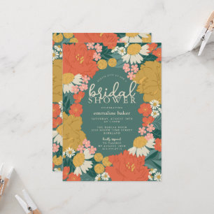 Convite de Chuveiro de Noiva com Buquê Floral