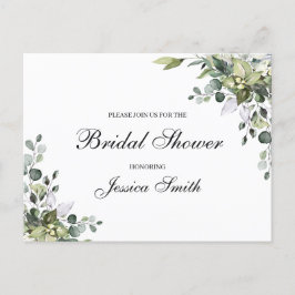 Convite de Chuveiro de Noiva com Eucalipto em Cart