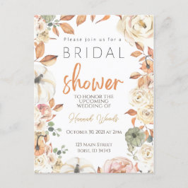 Convite de Chuveiro de Noiva de Outono, Cartão de 