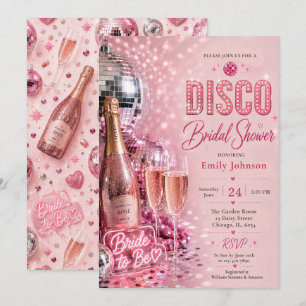 Convite de Chuveiro de Noiva Disco